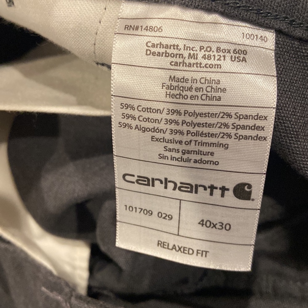 NWOT carhartt full swing relaxed fox 40x30 - Picture 4 of 12